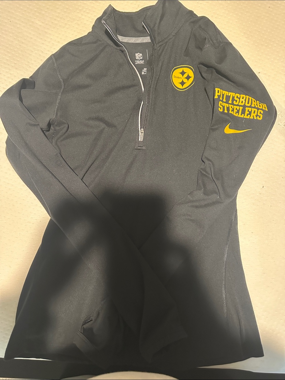 Nike Black & Gold Pittsburgh Steelers Quarter‑Zip Pullover